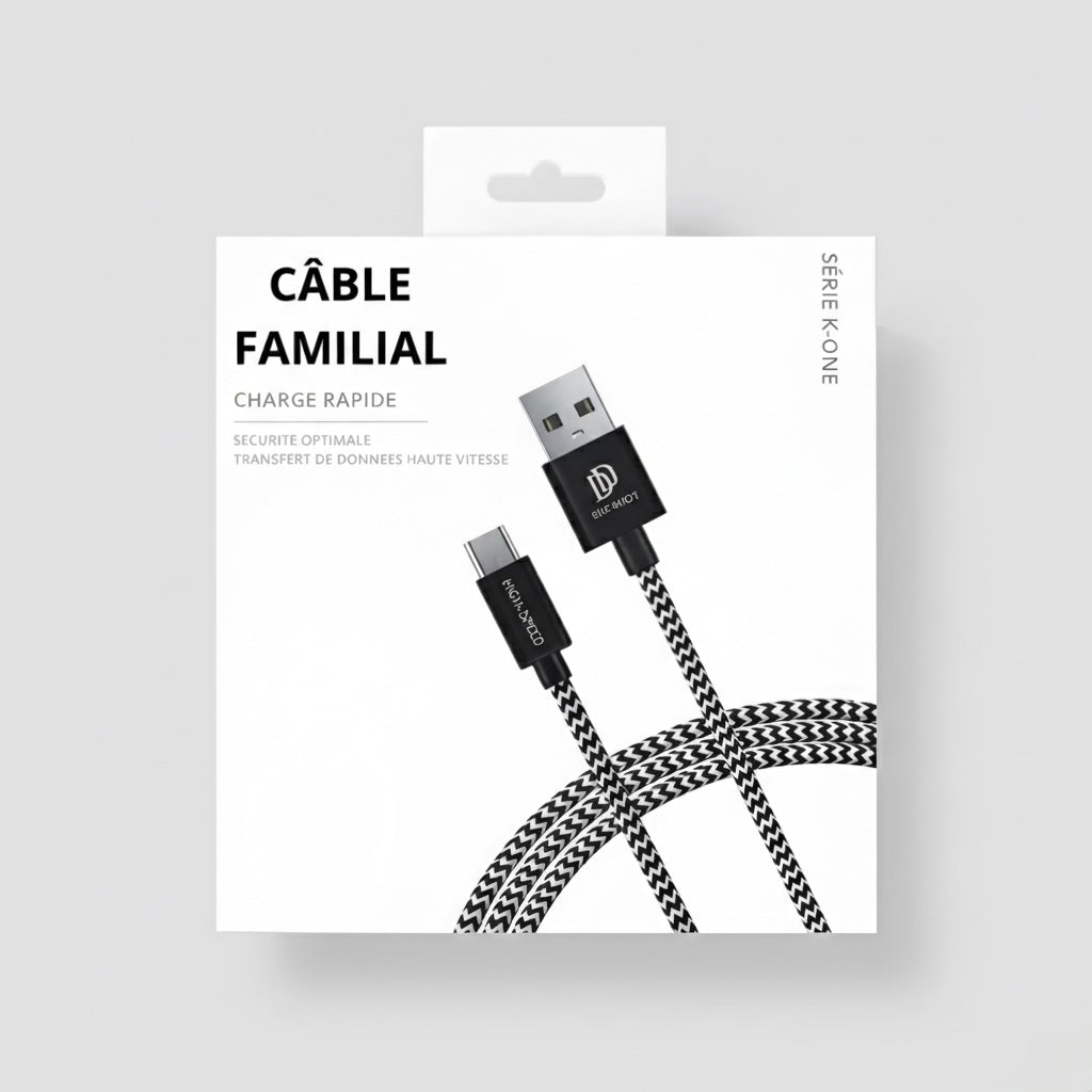 Câble de charge rapide USB vers USB-A