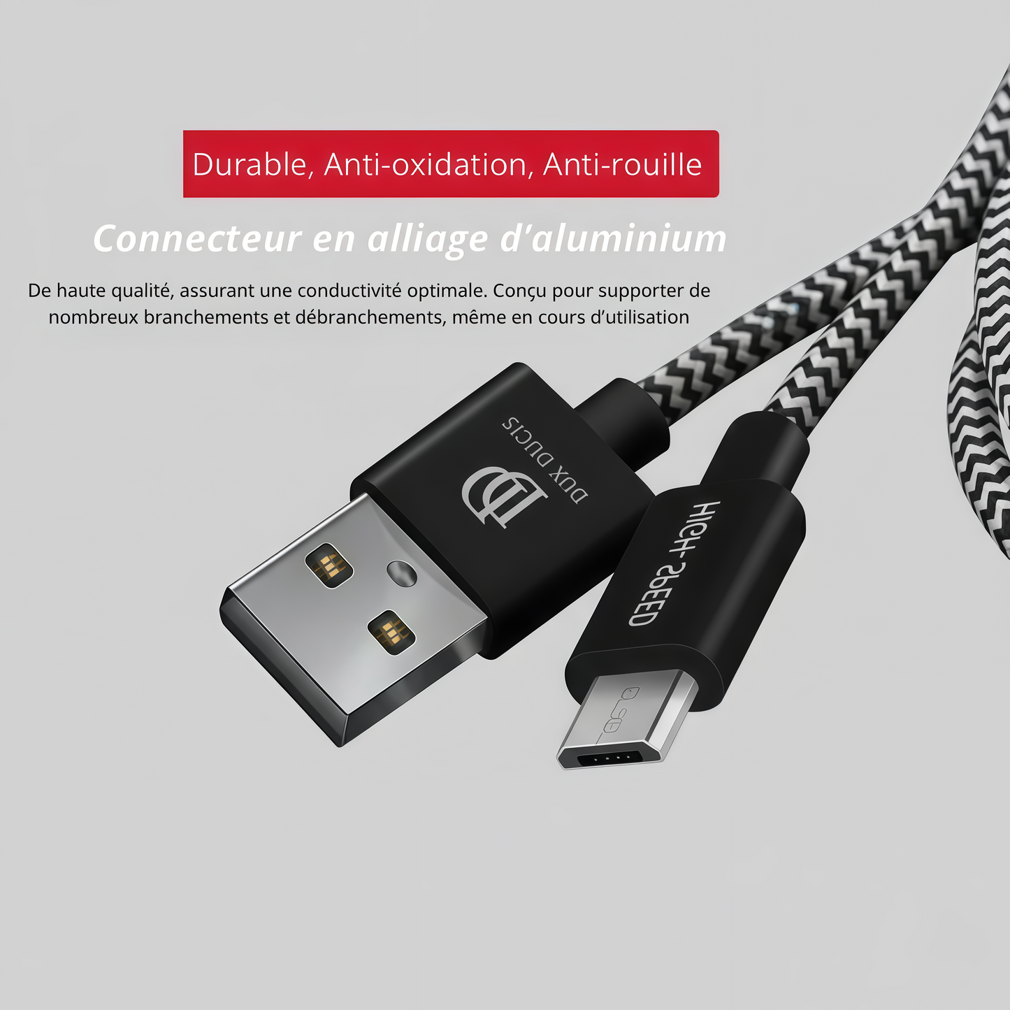 Câble de charge rapide USB vers USB-A